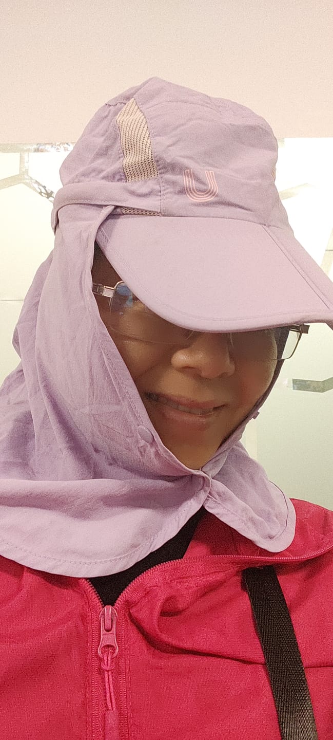 Customer photo review of Cap With Neck Drape Unisex UPF50+