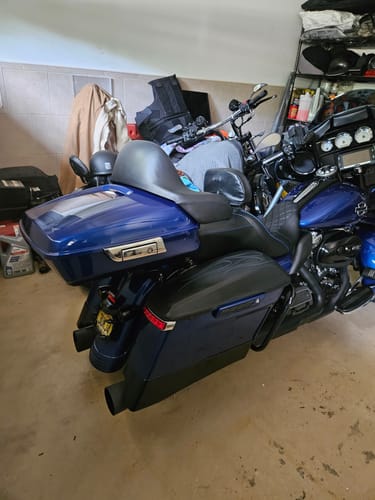 Customer photo review of HR3 Superior Blue 10.7" Chopped Style Tour Pack touring 2014-2021