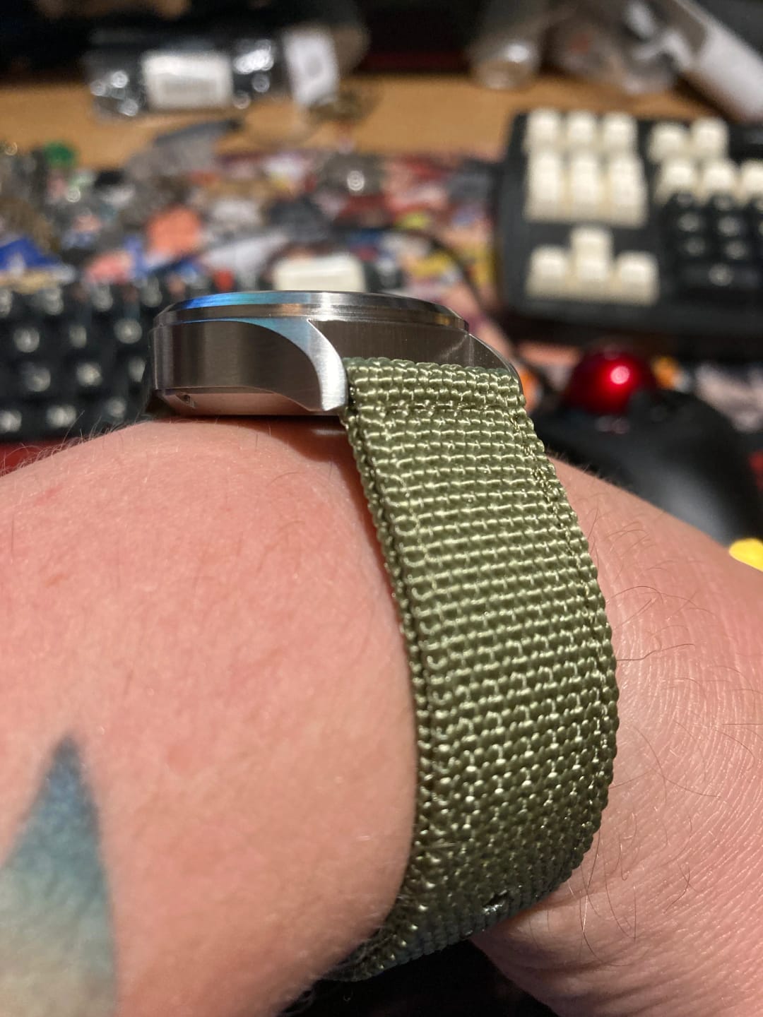 Customer photo review of Samsung Galaxy Watch Nylon Strap - Durable & Versatile Band