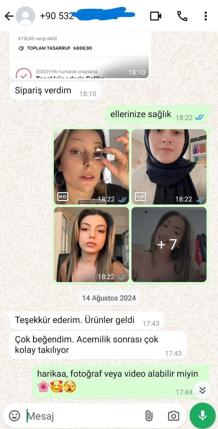 Customer photo review of Magic Eyes™ Sihirli Kirpikler
