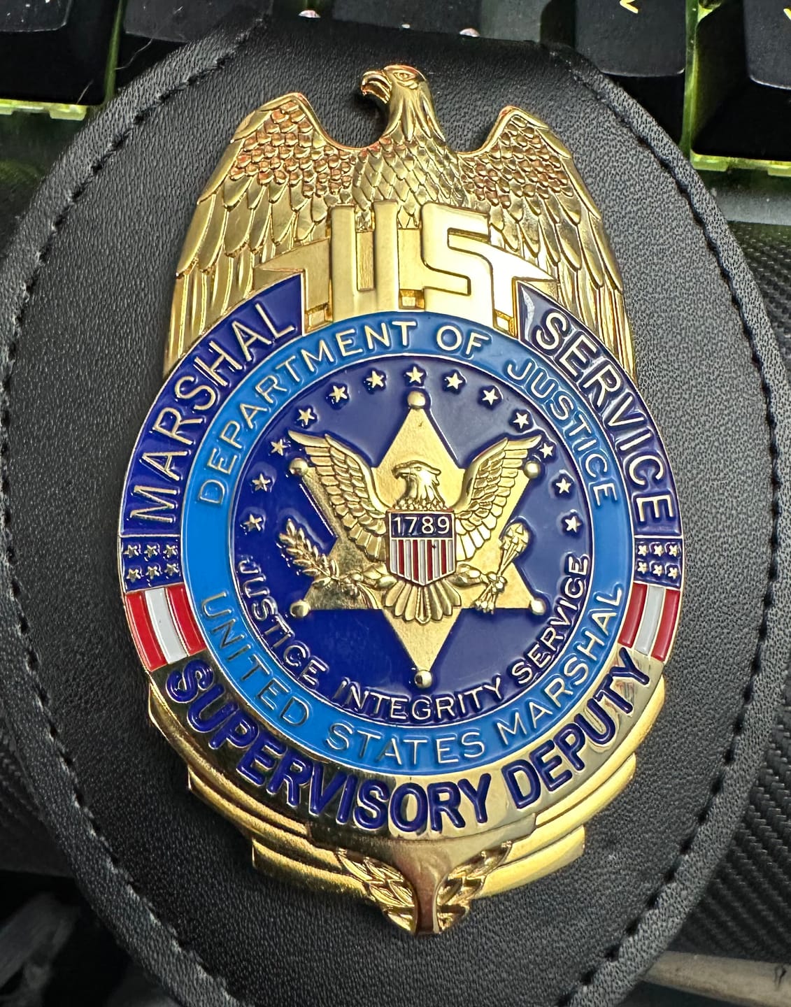 Customer photo review of US Marshal Service Supervisory Deputy Eagle Badge Replica Movie Props