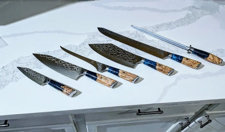 Customer photo review of Aotsuki (青月) Sets - Japanese Damascus Steel Chef’s Knives