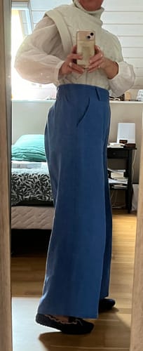 Customer photo review of Pantalon Tom - lin stone washed bleu azur