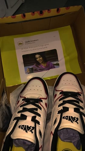 Customer photo review of HARVEY White Black Red Men's casual sneaker