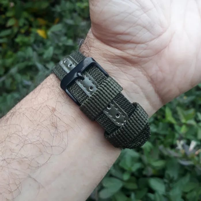 Customer photo review of Ticwatch Nylon and Leather Band Eco-Friendly Stylish Design