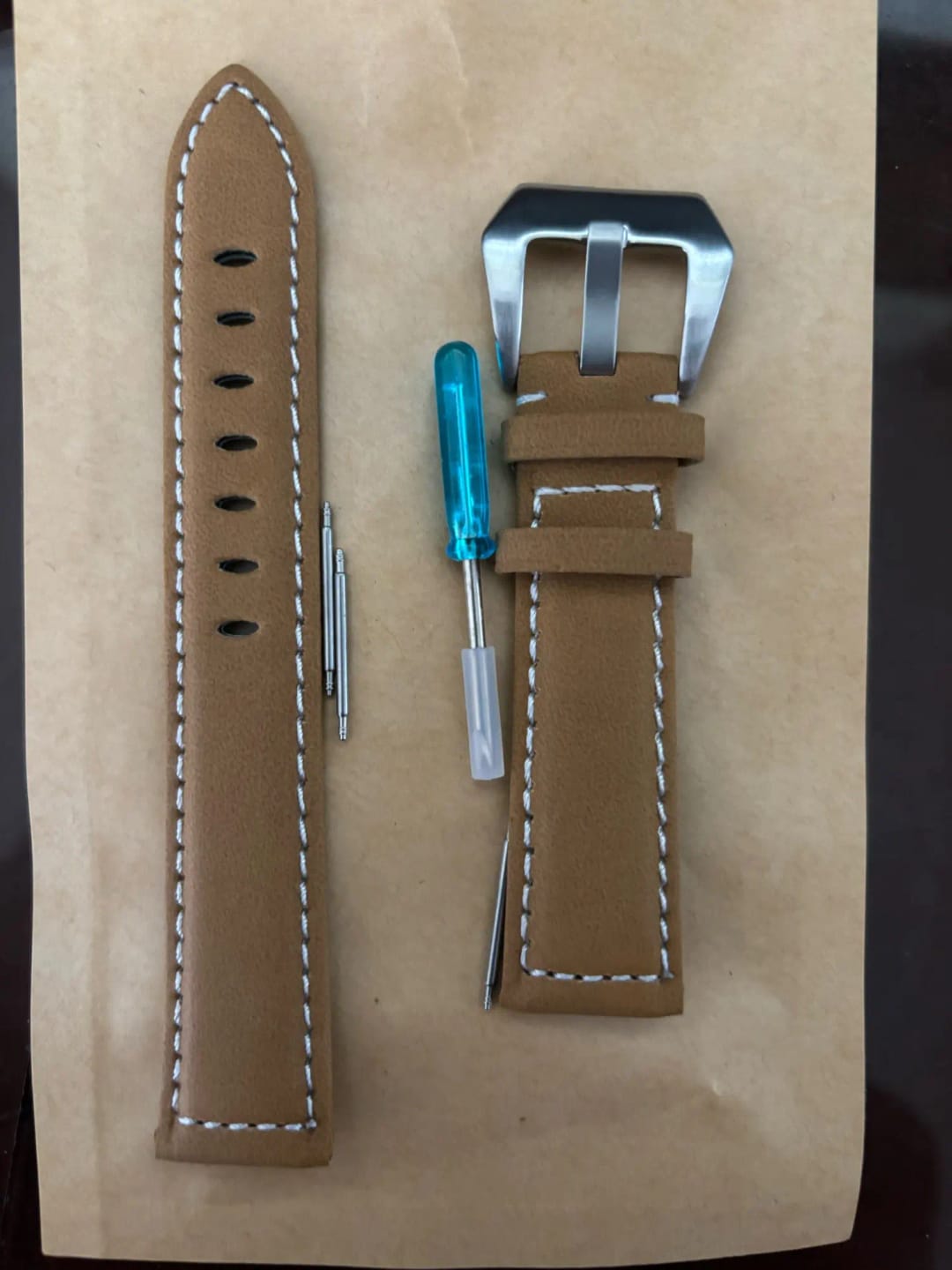 Customer photo review of Samsung Galaxy Watch Leather Band - Classic Genuine Design