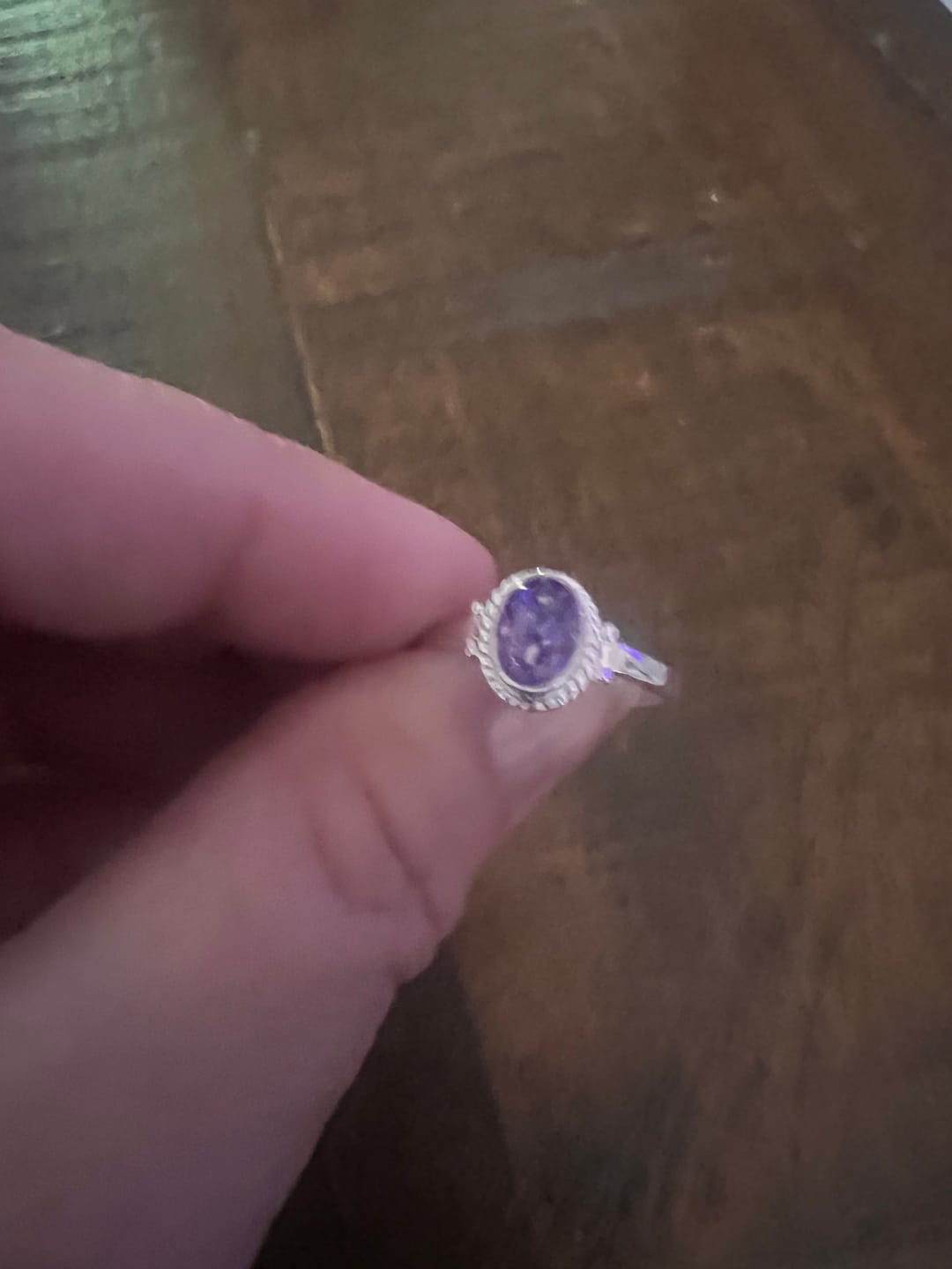 Customer photo review of Braided Oval Ring with Cremation Ashes