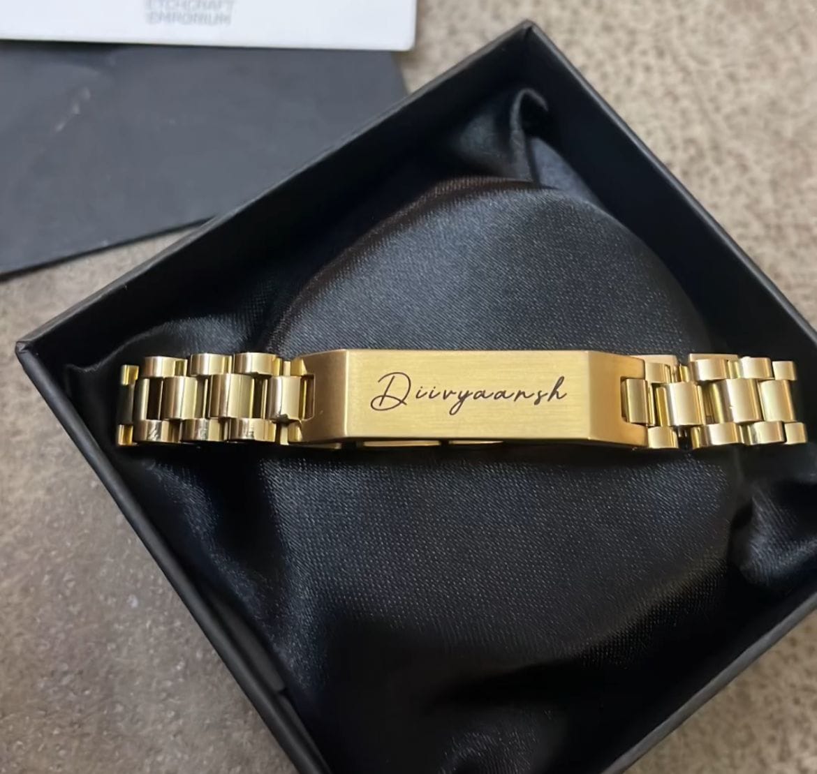 Customer photo review of Personalised Stark Bracelet