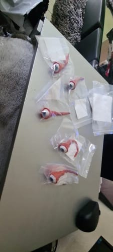 Customer photo review of Realistic Human Ripped Out Eyeball on a Hook Ornament Halloween