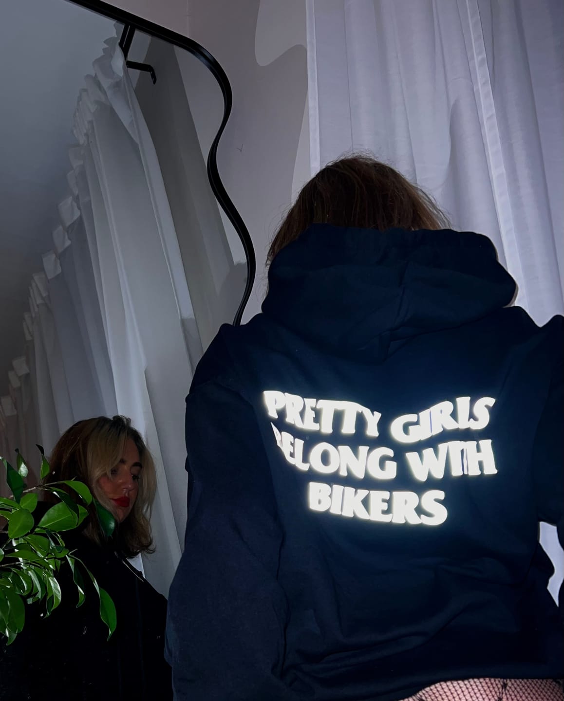Customer photo review of "Pretty Girls Belong With Bikers" Hoodie