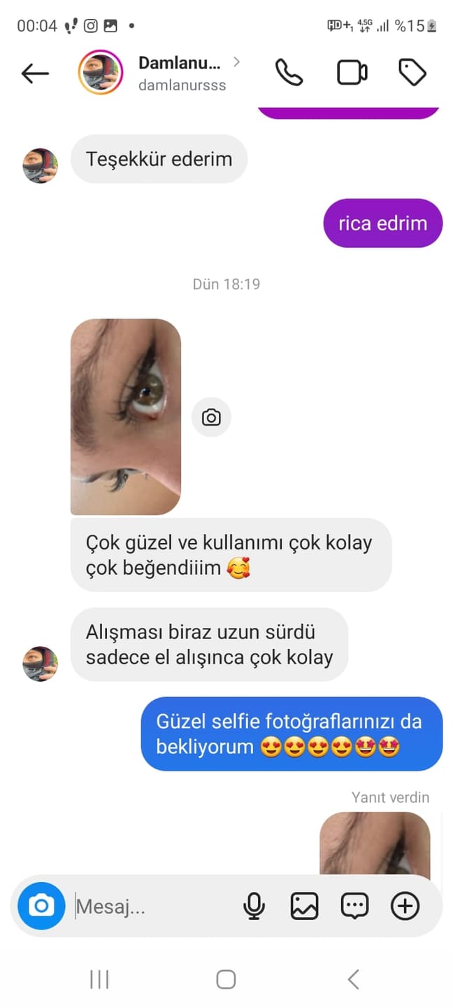 Customer photo review of Magic Eyes™ Sihirli Kirpikler