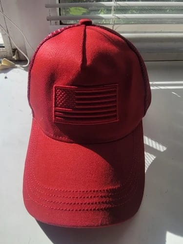 Customer photo review of American Flag Trucker Hat