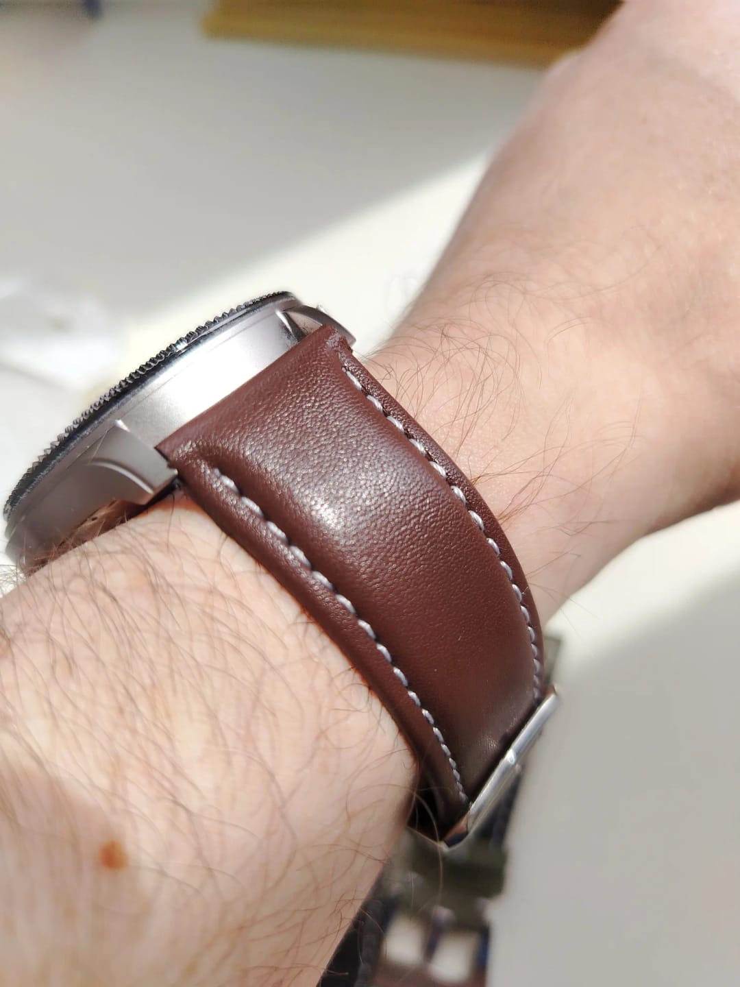 Customer photo review of Suunto Leather Band - Water-Resistant Classic Design