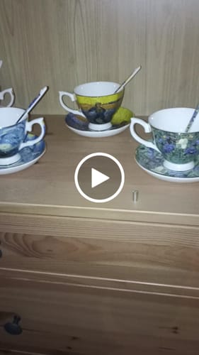 Customer video review of Van Gogh tea cups
