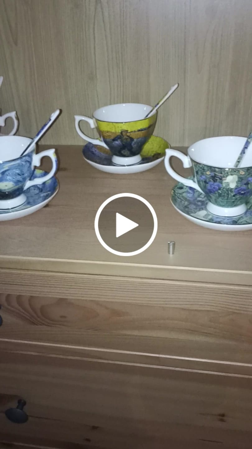 Customer video review of Van Gogh tea cups