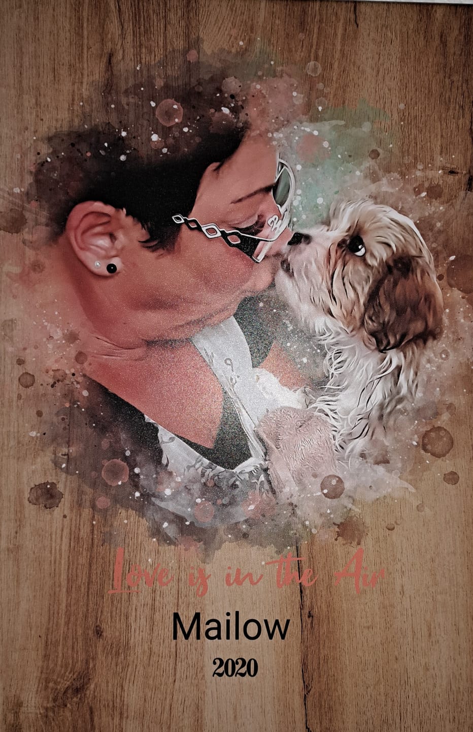 Customer photo review of Dein Hund als Aquarell Tierportrait | Geschenk für Hundebesitzer