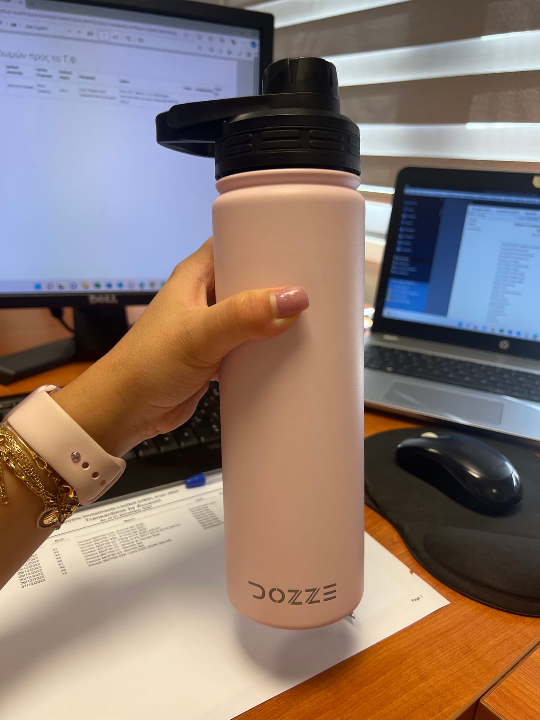 Customer photo review of DOZZE Voyager Water Bottle