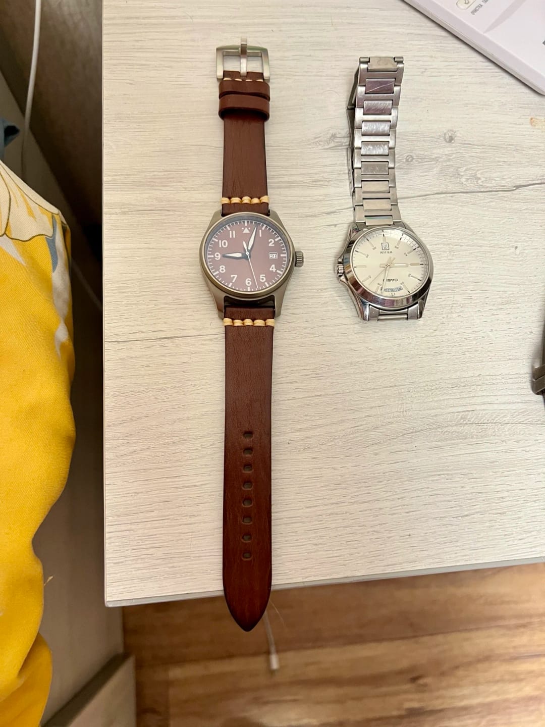Customer photo review of Samsung Galaxy Watch Leather Band - Premium Classic Style