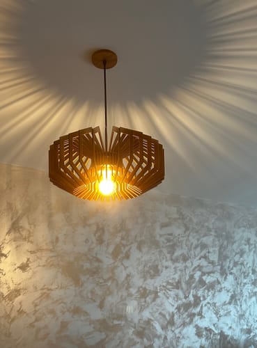 Customer photo review of Phu Giang - Suspension en Bois Cage 50 cm