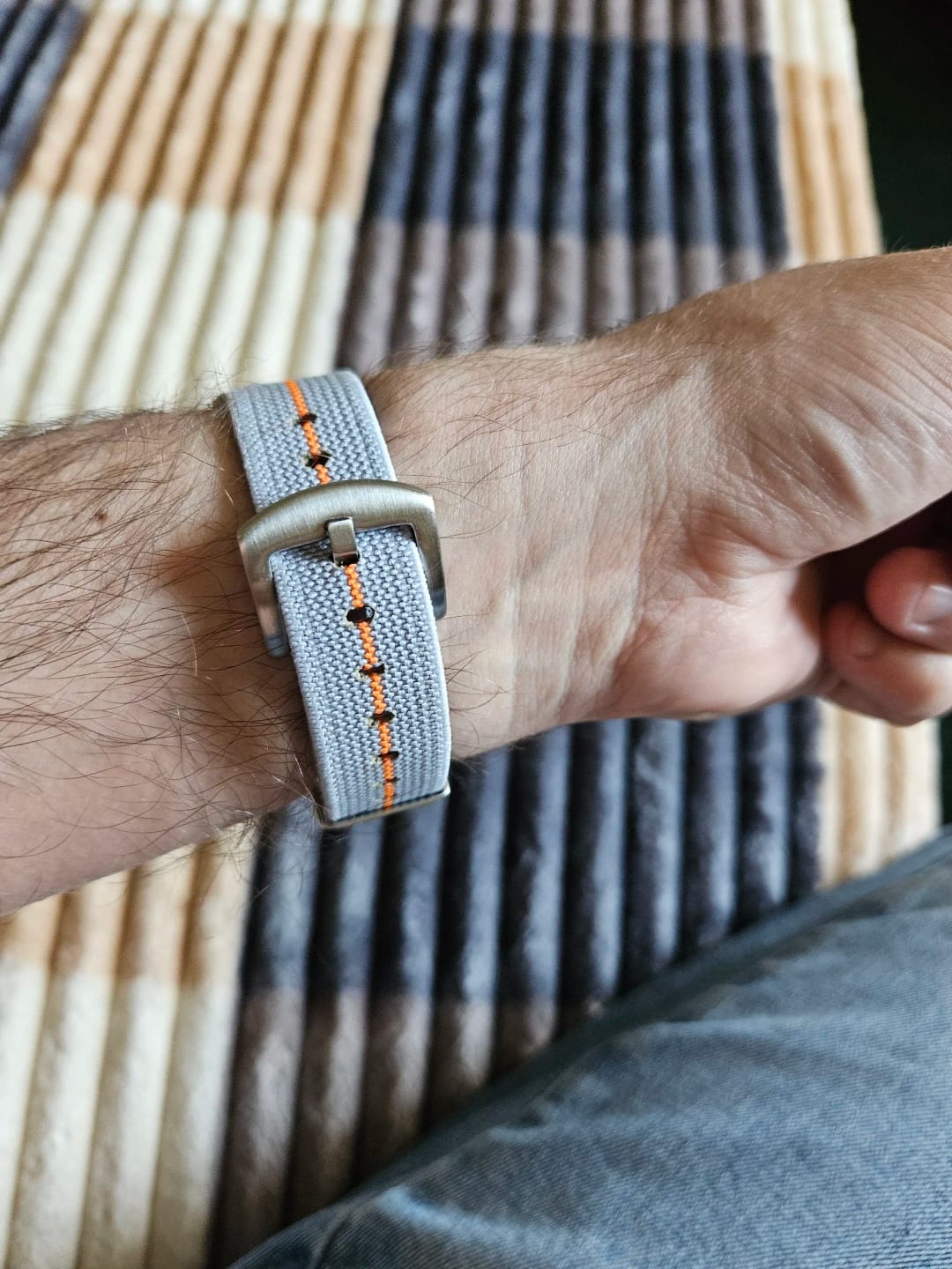 Customer photo review of Ticwatch Tough Nylon And Steel Band - Rugged And Versatile