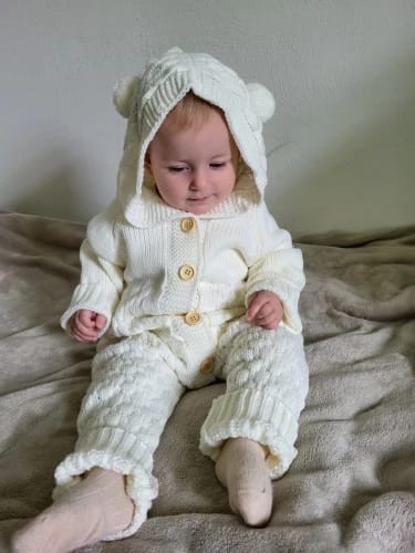 Customer photo review of Hooded Long Sleeve Knitted Jumpsuit