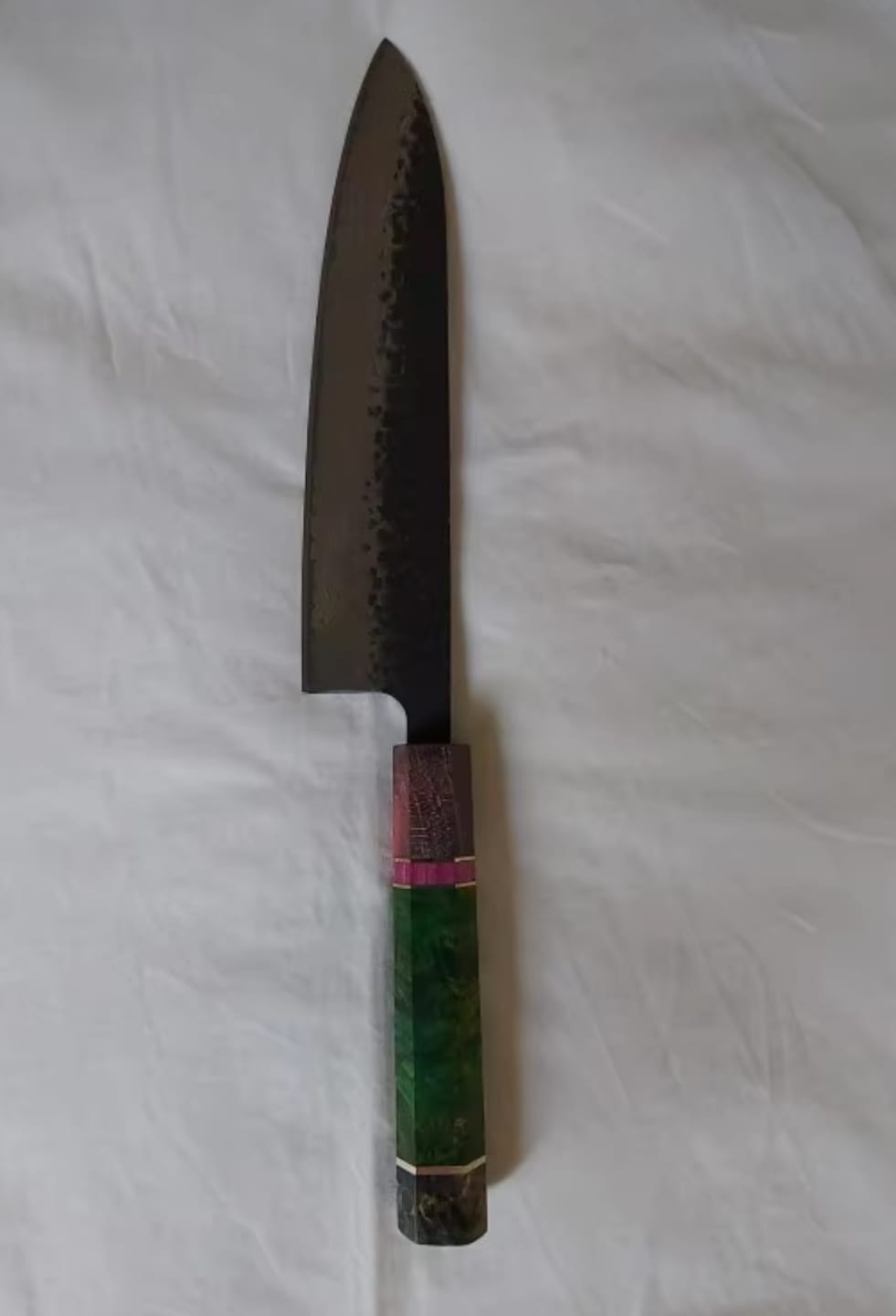 Customer photo review of Kazeshimo (風霜) - Japanese Damascus Steel Chef's Knife (8 inch)