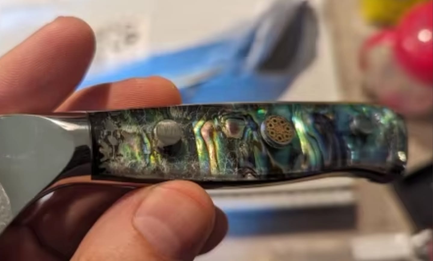 Customer photo review of Hikari (光) - Japanese Damascus 6 inch Utility Knife