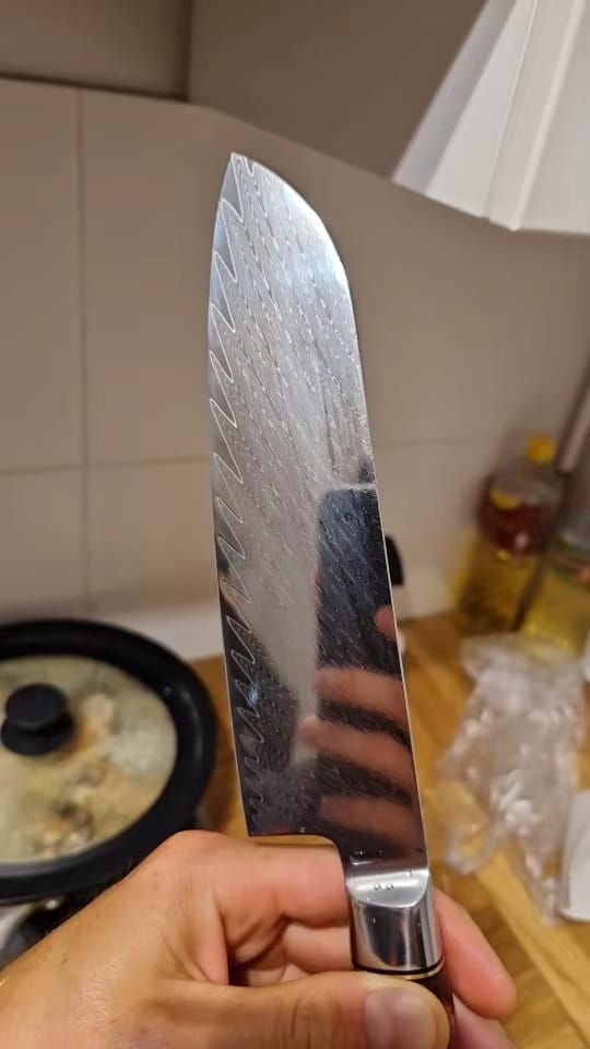 Customer photo review of Aotsuki (青月) - Japanese Damascus Steel Chef’s Knife
