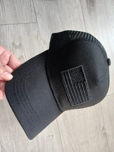 Customer photo review of American Flag Trucker Hat