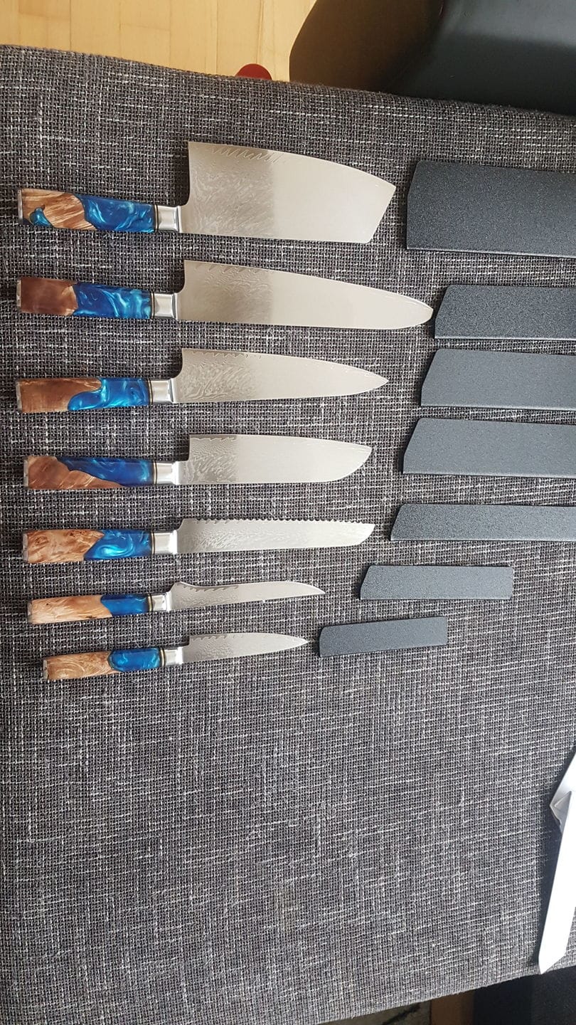 Customer photo review of Aotsuki (青月) - Japanese Damascus Steel Chef’s Knife
