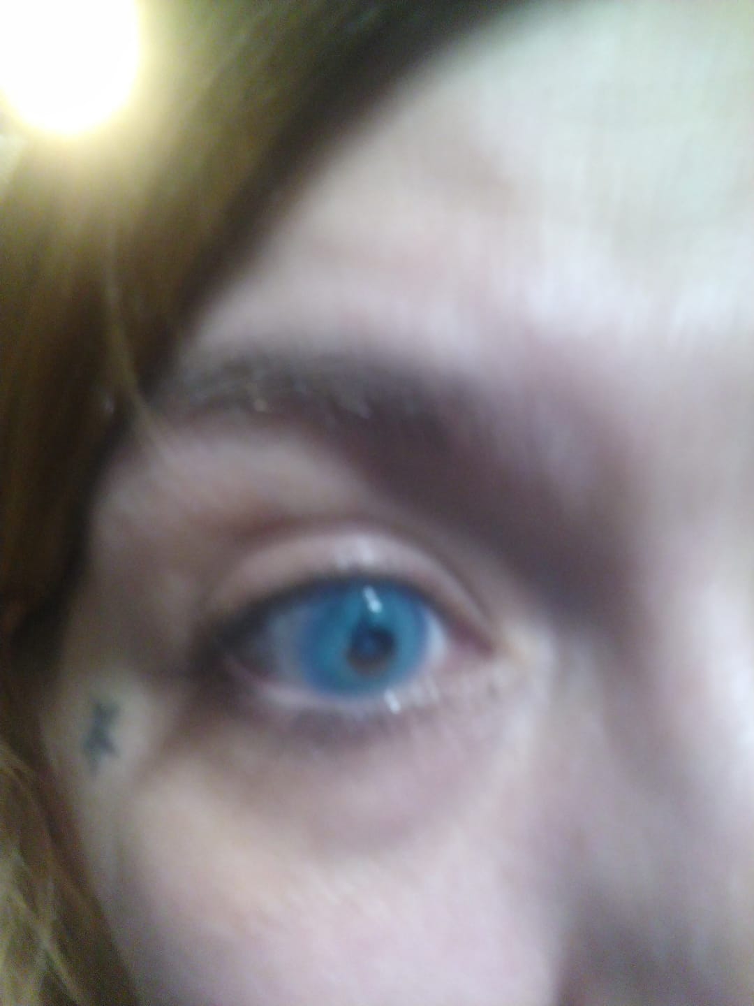 Customer photo review of Pixie Blue Prescription Coloured Contact Lenses