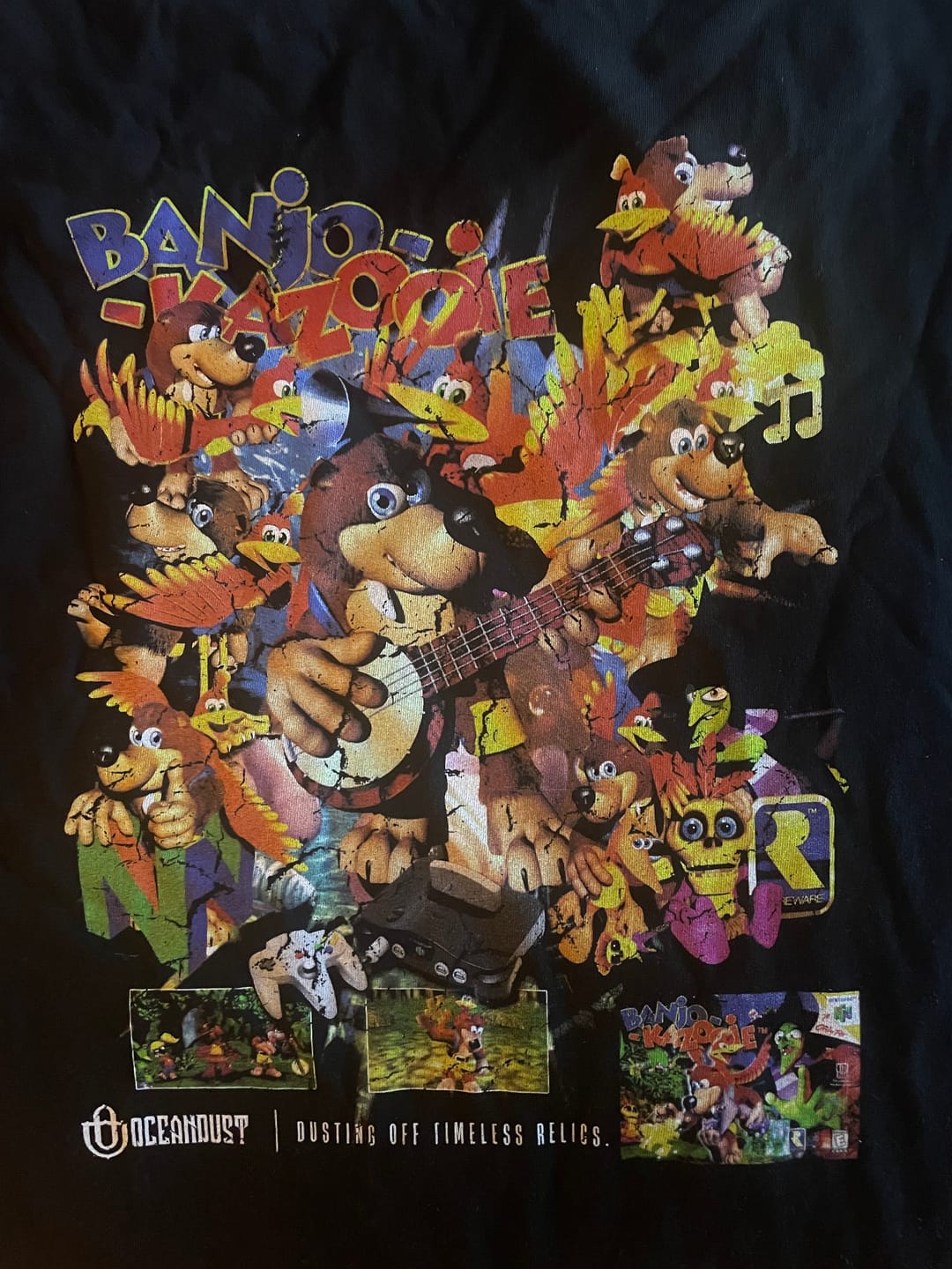 Customer photo review of Video Games 'Banjo Kazooi' Heavyweight T-Shirt