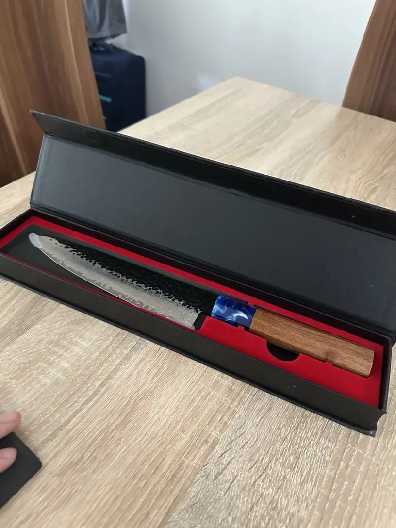 Customer photo review of Aotsuki (青月) - Japanese Damascus Steel Chef’s Knife