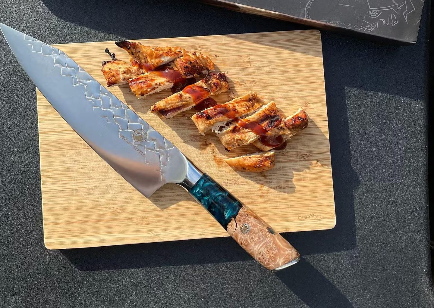 Customer photo review of Aotsuki (青月) - Japanese Damascus Steel Chef’s Knife