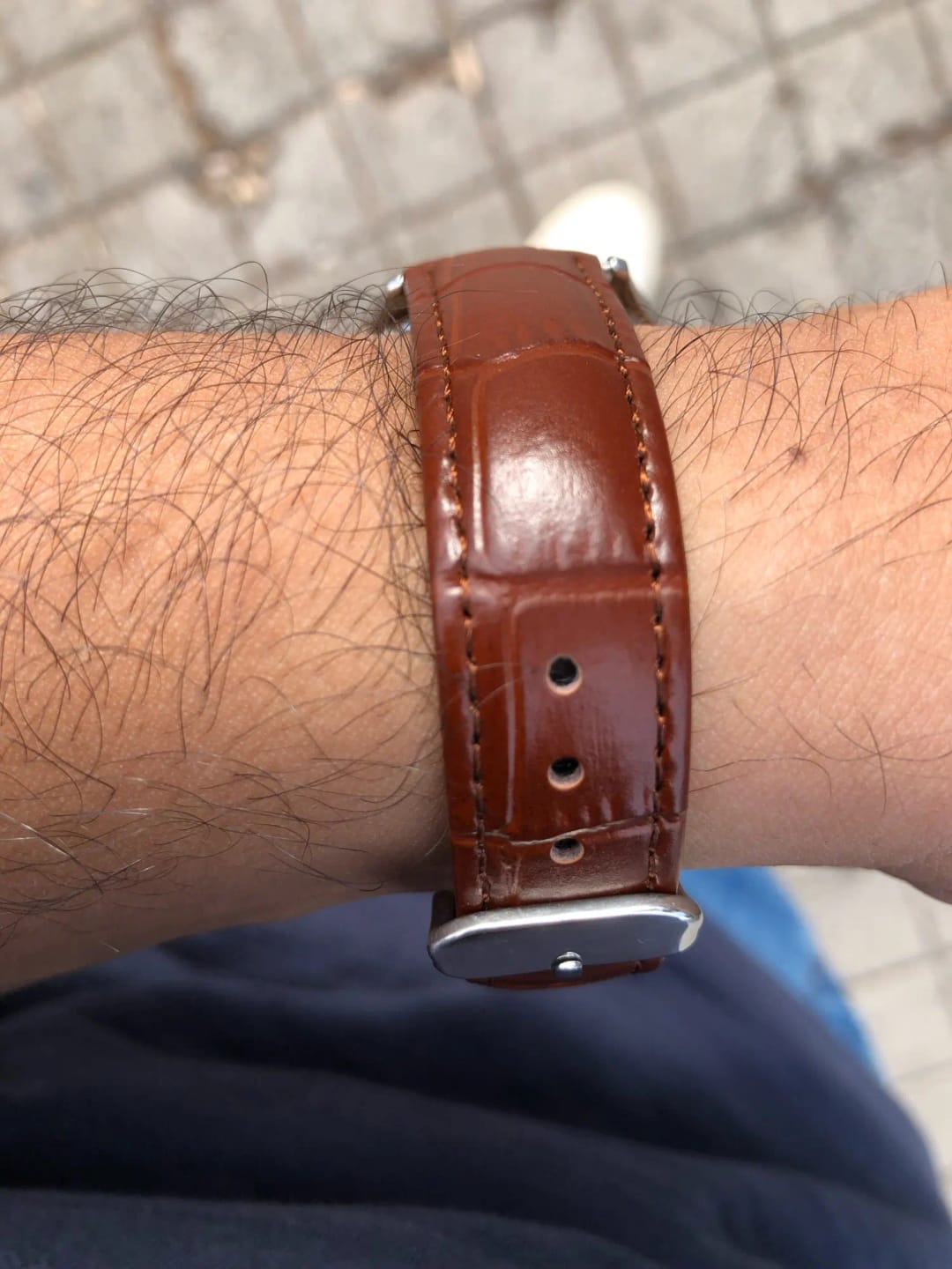 Customer photo review of Ticwatch Genuine Leather Band - Comfortable and Stylish
