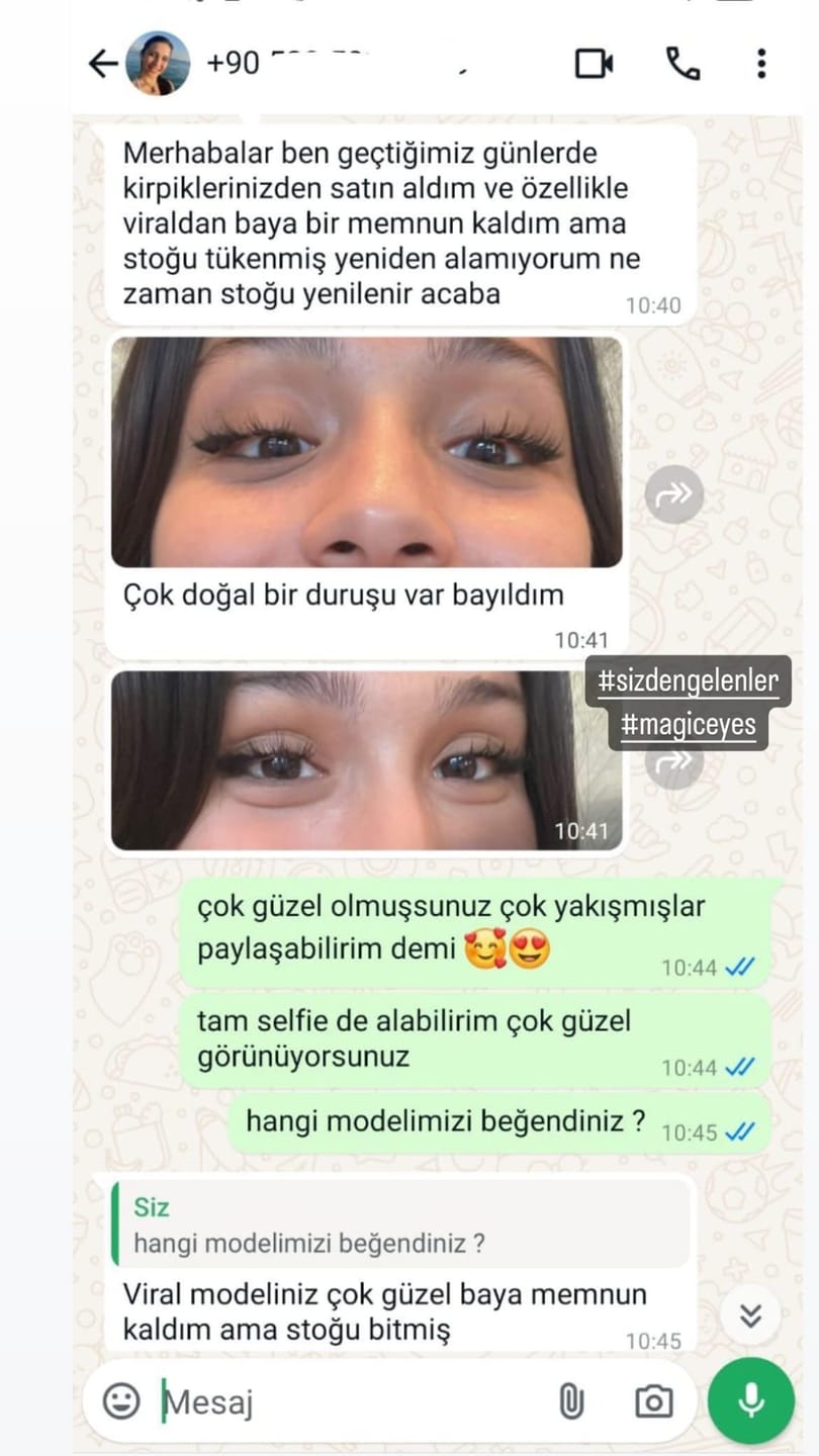 Customer photo review of Magic Eyes™ Sihirli Kirpikler