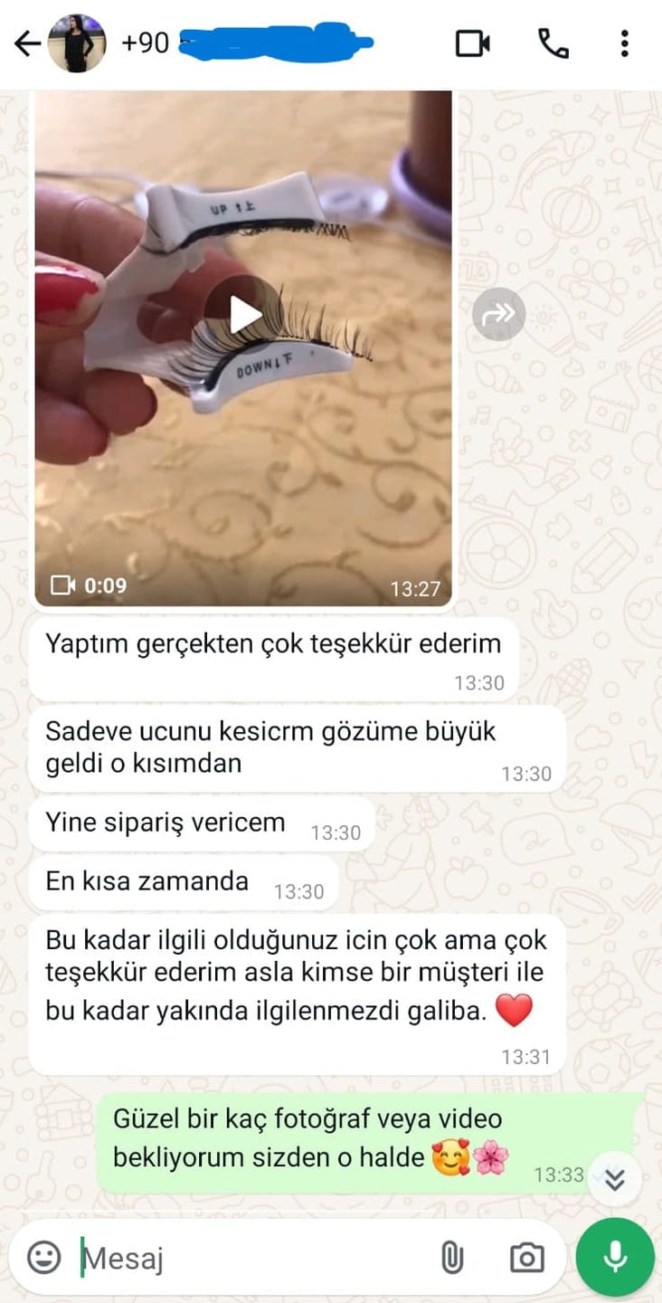 Customer photo review of Magic Eyes™ Sihirli Kirpikler