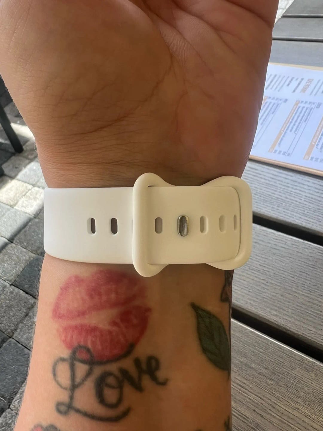 Customer photo review of Apple Watch Silicone Band - Soft Waterproof Flexible Strap