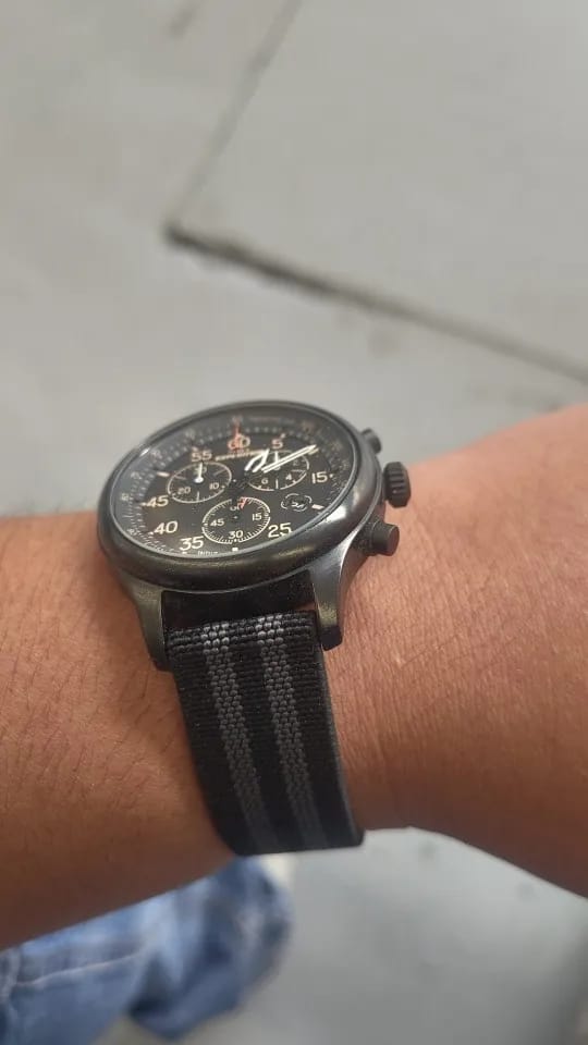 Customer photo review of Ticwatch Nylon Band - Lightweight Casual Fit