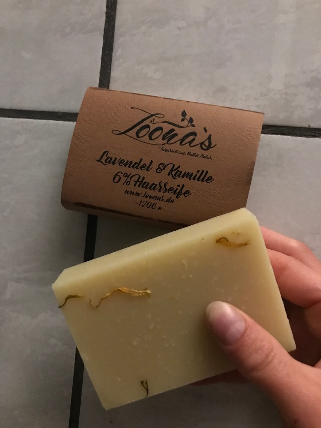 Customer photo review of 6% Lavendel & Kamille Haarseife (Regeneration & Tiefenpflege)