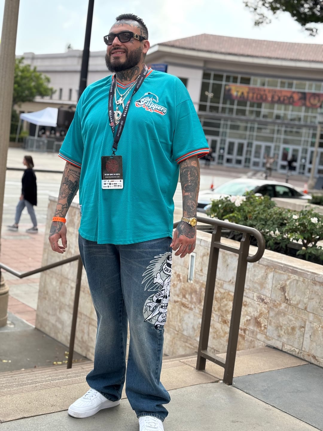 Customer photo review of Flippers - Teal Shooters Jersey