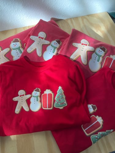 Customer photo review of Christmas Cookies DTF Transfer