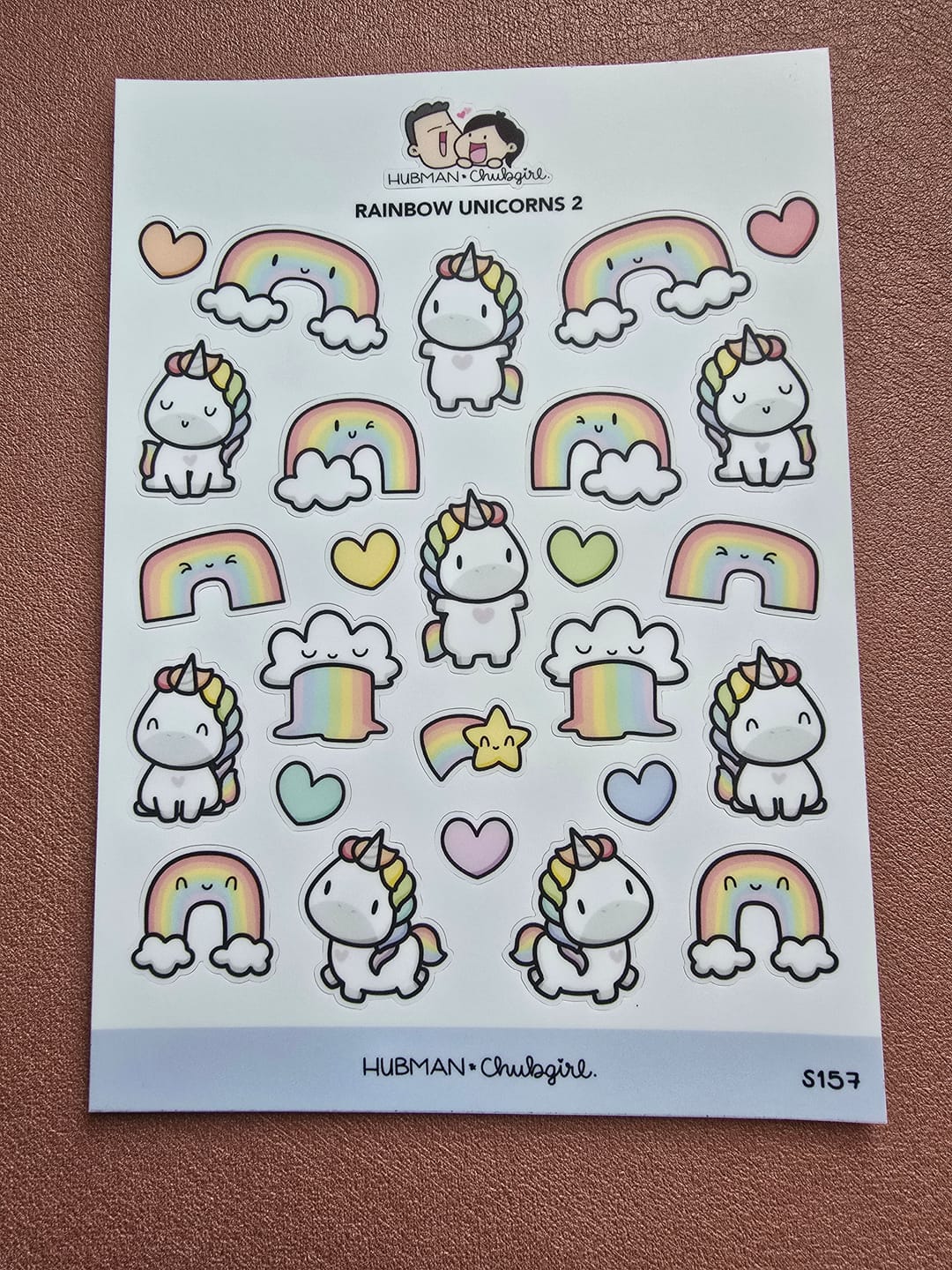 Customer photo review of Rainbow Unicorns 2 Sticker Sheet