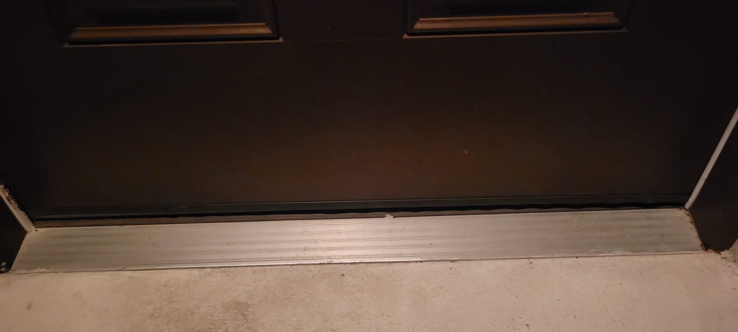 Customer photo review of Therma-Tru Drive-On Door Sweep
