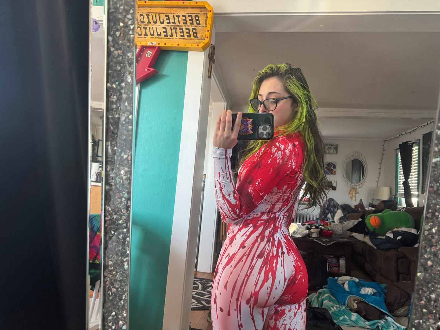 Customer photo review of Miss Murder Open Front Costume