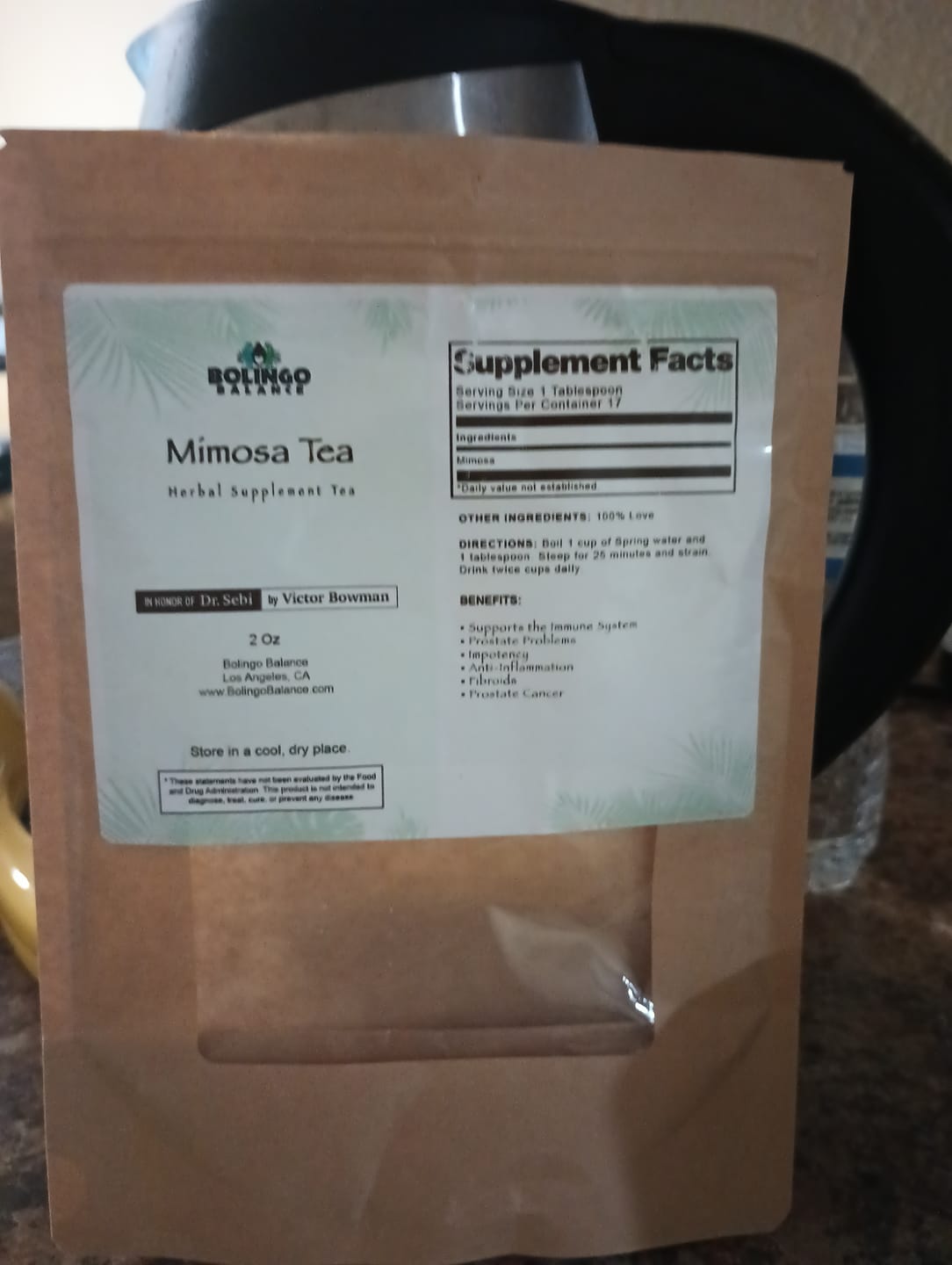 Customer photo review of MIMOSA TEA