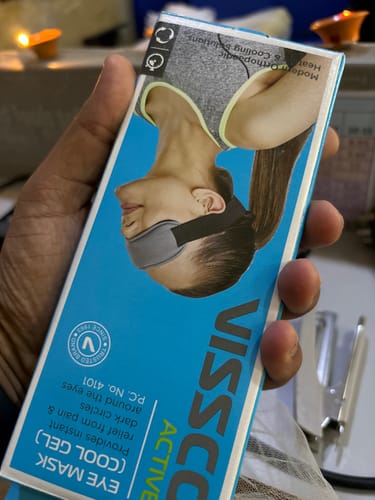 Customer photo review of Eye Mask (Cool Gel)| Eye Relaxing Mask For Puffy, Tired Eyes | Dark Circles & Dry Eyes (Grey)