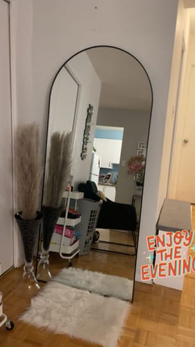 Customer photo review of Black Full Length Arch Mirror (71"H x 31"W)