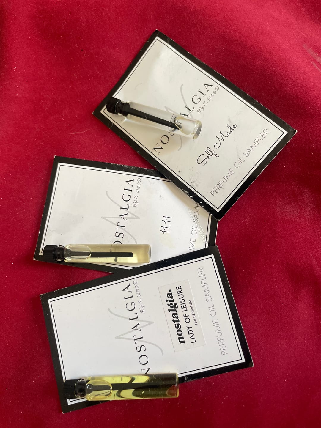 Customer photo review of 3 Sample Vials Set of Our Best Sellers