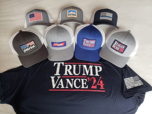 Customer photo review of Trump Vance 24 Woven Patch Hat